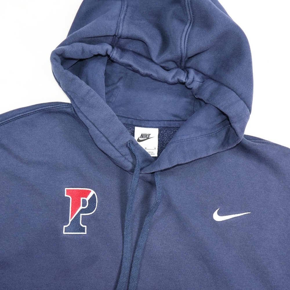Nike UPenn Quakers Hoodie Mens Medium Navy Blue Pullover Sweatshirt Embroidered